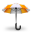 Umbrella Orange Icon 32x32 png